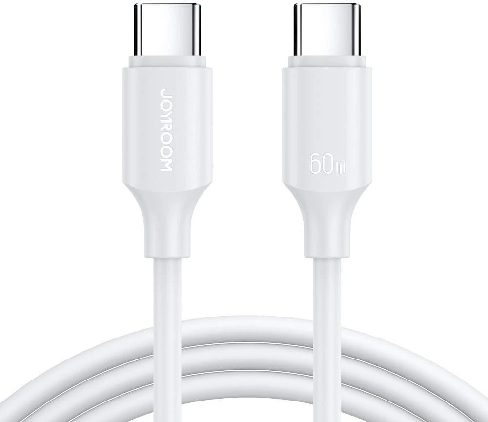 Kabelis Joyroom S-A14 USB-C – USB-C 60W 1,2m – baltos spalvos