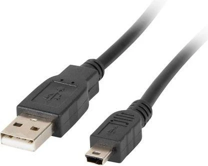 LANBERG CA-USBK-10CC-0003-BK Lanberg kabelis USB 2.0 mini AM-BM5P 30cm juodas