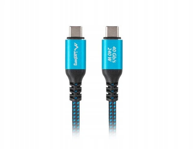 Lanberg | USB-C M/M 4.0 LAIDAS 240W 8K 60Hz | CA-CMCM-44CU-0005-BK