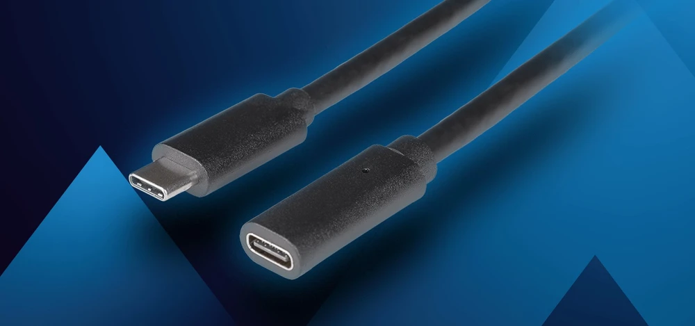 Lanberg | USB-C M/F 3.1 kabelis | CA-USBE-20CC-0005-BK