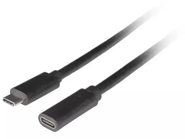 Lanberg | USB-C M/F 3.1 kabelis | CA-USBE-20CC-0005-BK