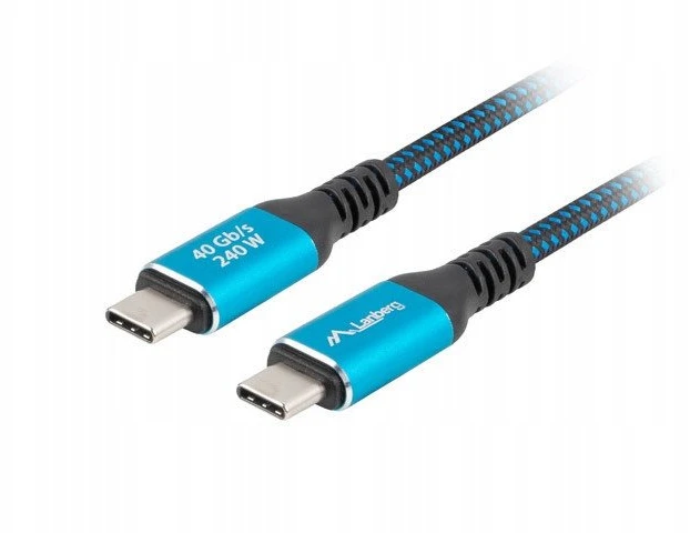 Lanberg | USB-C M/M 4.0 LAIDAS 240W 8K 60Hz | CA-CMCM-44CU-0005-BK