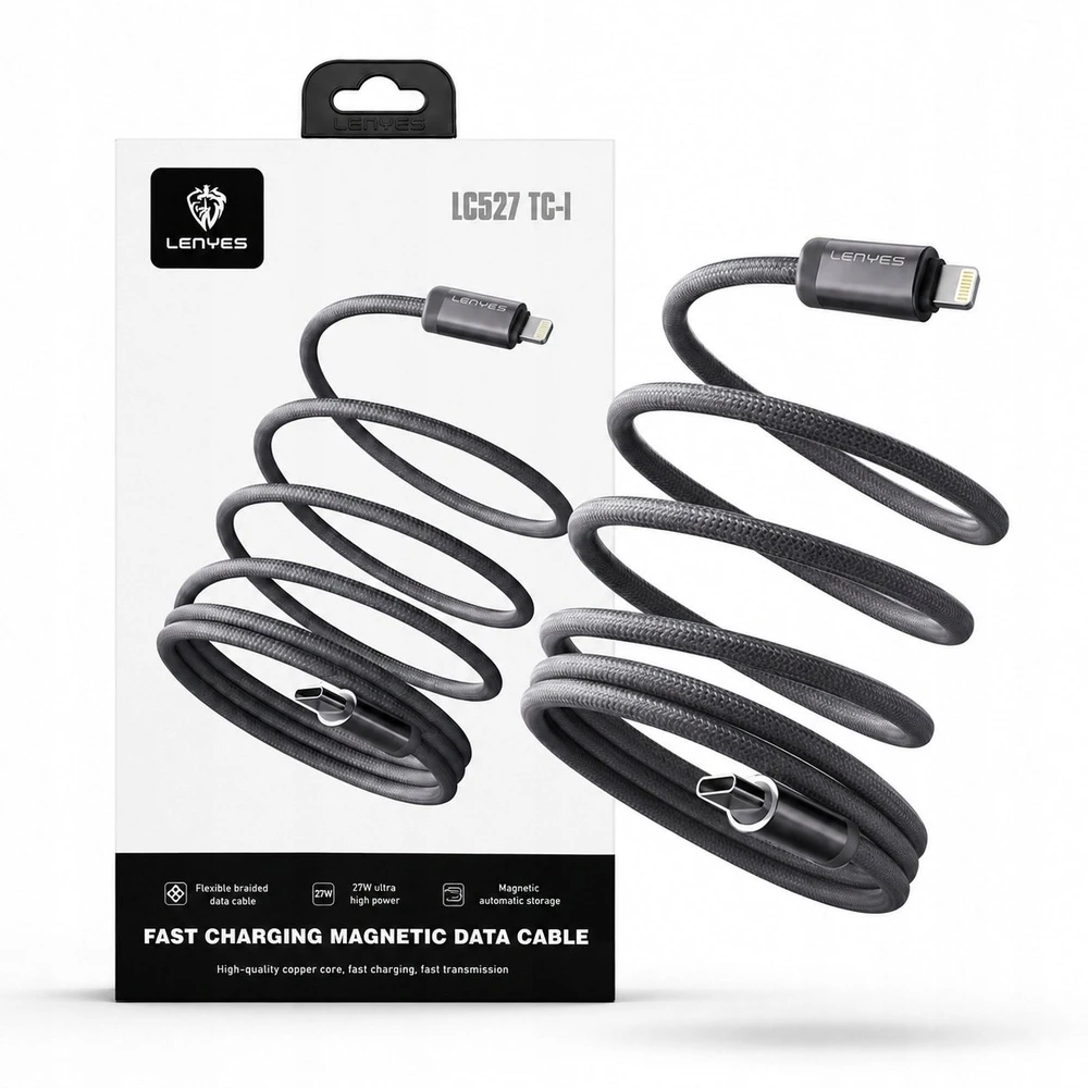 USB laidas Lenyes USB-C - Lightning 1 m Pilkas