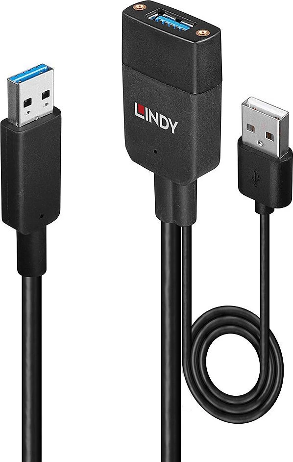 USB Kabelis - LINDY Hibridinis USB 3.2 Type A Laidas, 10Gbps, 35 m, Juodas