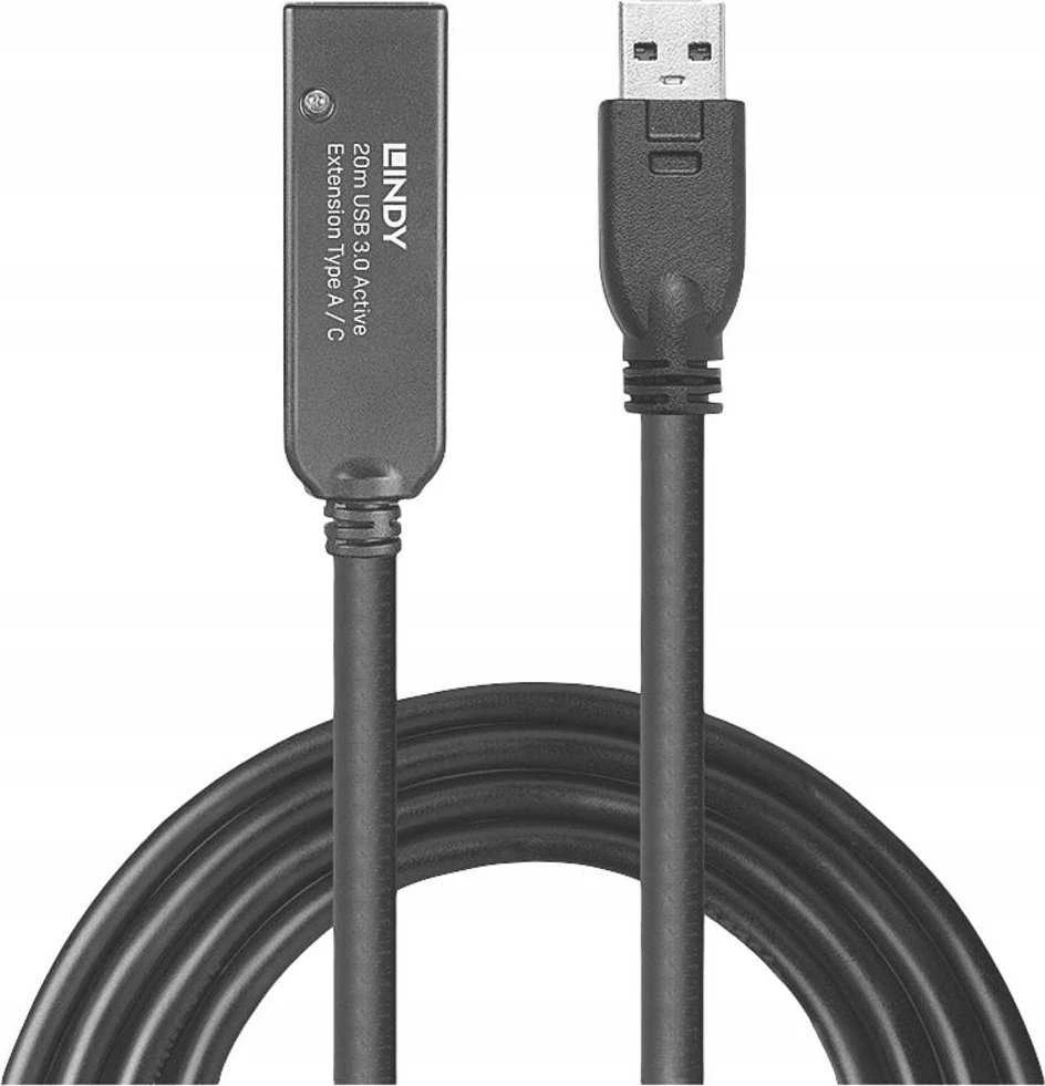 Lindy Adapteris - USB 3.0 Aktyvus Pratęsimas 20m Type A į C 5 Gbps
