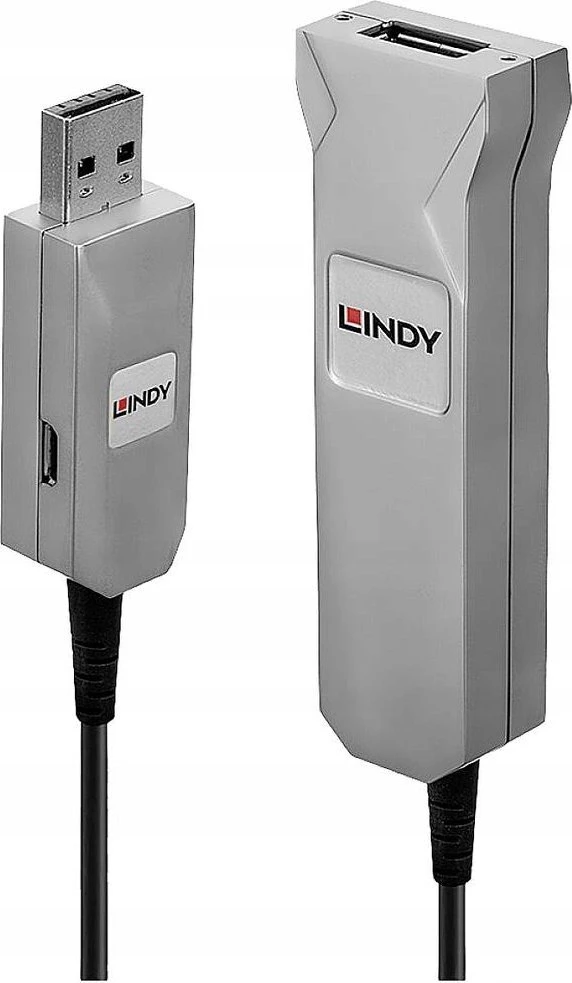 Kabelis USB Lindy USB-A - USB-A 0.5 m Pilka (42701)