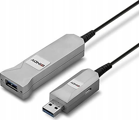 Kabelis USB Lindy USB-A - USB-A 0.5 m Pilka (42701)