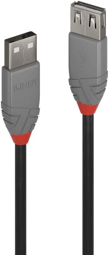 LINDY USB 2.0 prailginimo laidas su raudonomis jungčių detalėmis