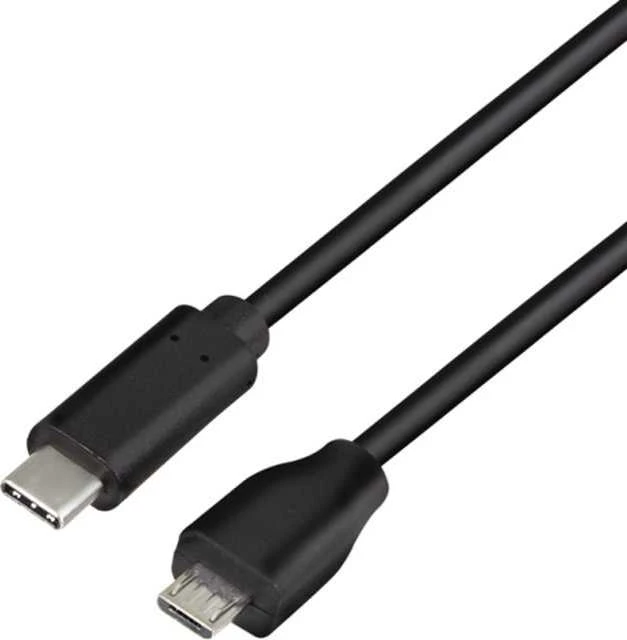 Kabelis USB LogiLink USB-C - microUSB 0.5 m Juodas (CU0196)