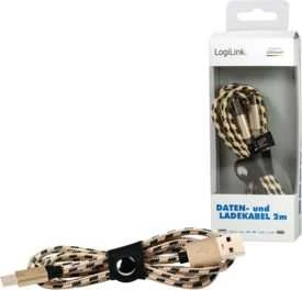 LOGILINK CU0135 LOGILINK – sinchronizavimas & įkrovimo laidas, USB į Micro USB kištukas, 2m