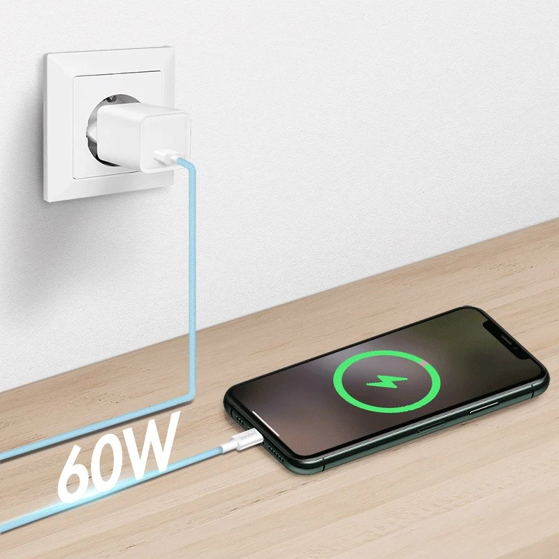 „LogiLink“ USB-A - USB-C 0,5 m ilgio nailono pynimo jungtis