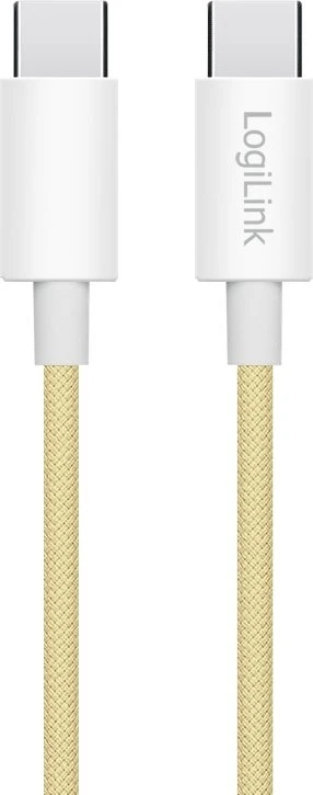 LogiLink USB-C 0,5 m nailono pintas geltonas