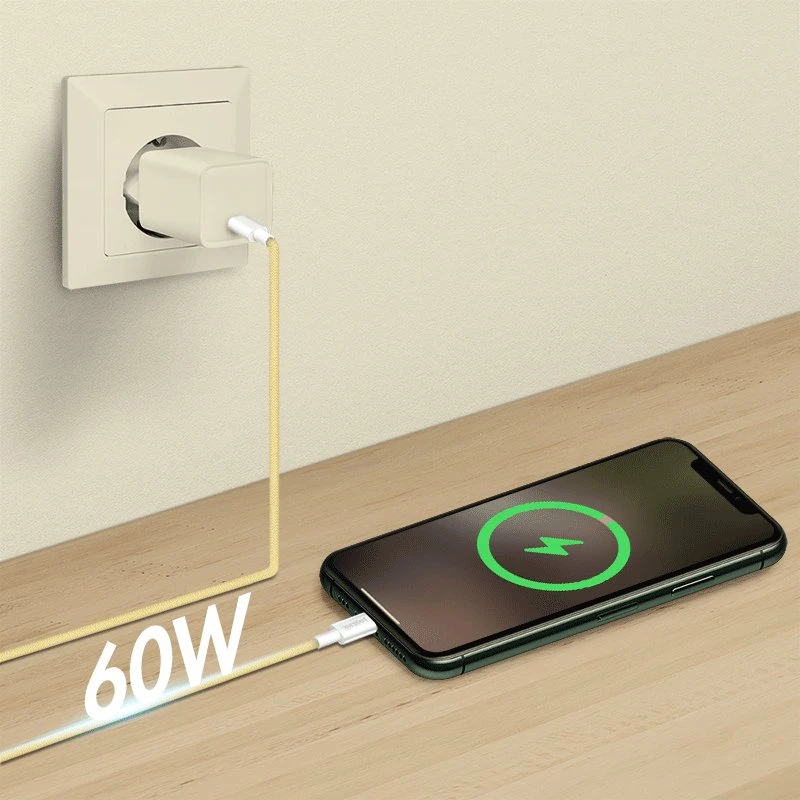 LogiLink USB-C 0,5 m nailono pintas geltonas