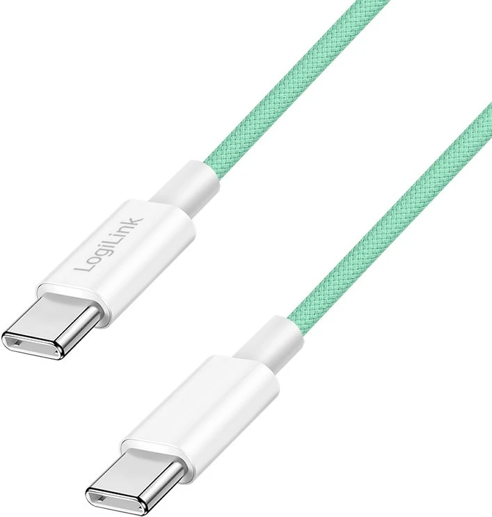 „LogiLink USB-C“ 1,5 m ilgio nailono pynimo žalia