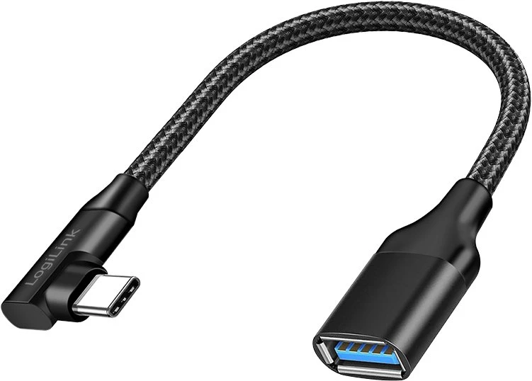 LogiLink Kampinis USB-C laidas USB 3.2 15W 0.2m