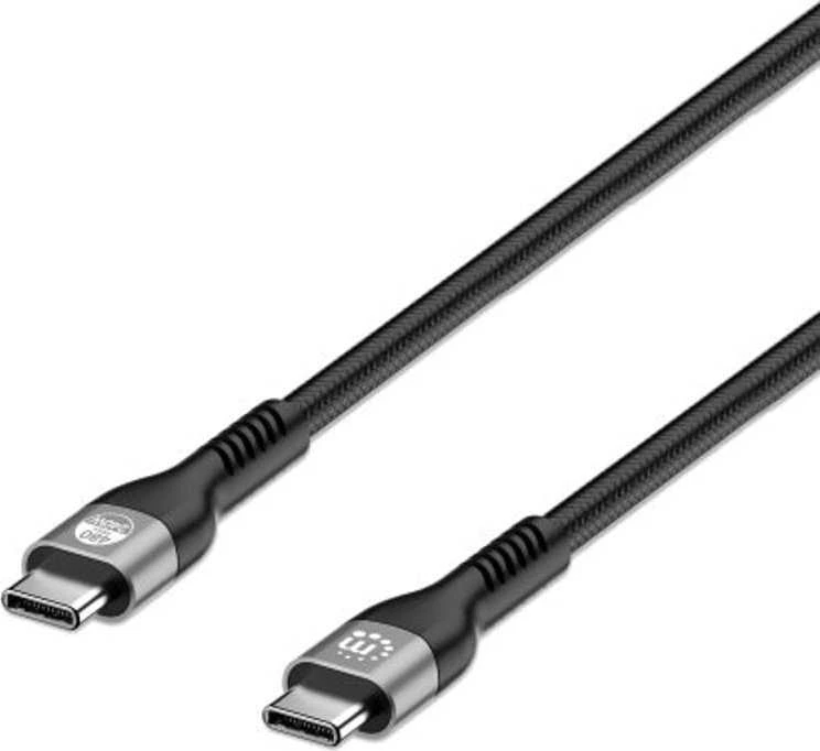 Kabelis USB Manhattan USB-C - USB-C 2 m Juodas (356367)