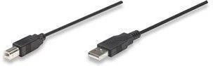 StarTech Manhattan USB 2.0 A/B USB kabelis 1,8 m USB A USB B Juoda