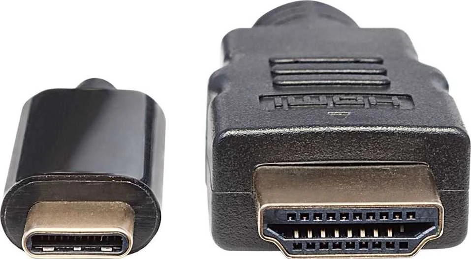 Intracom MANHATTAN USB-C į HDMI Adapteris Cable 2m juodas Konvertuoja DP Alt režimo signalą į HDMI 4K išvestį 2 m 6 pėd.