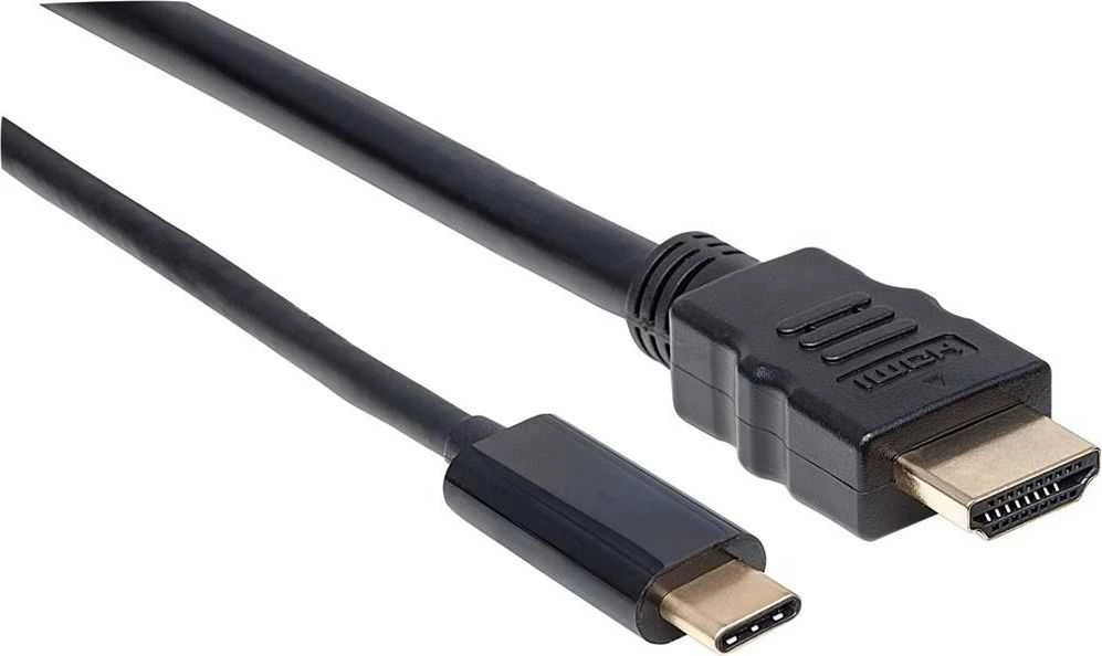 Intracom MANHATTAN USB-C į HDMI Adapteris Cable 2m juodas Konvertuoja DP Alt režimo signalą į HDMI 4K išvestį 2 m 6 pėd.