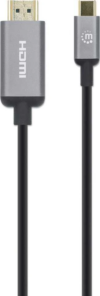 Kabelis USB Manhattan USB-C - HDMI 2 m Juodas (153607)