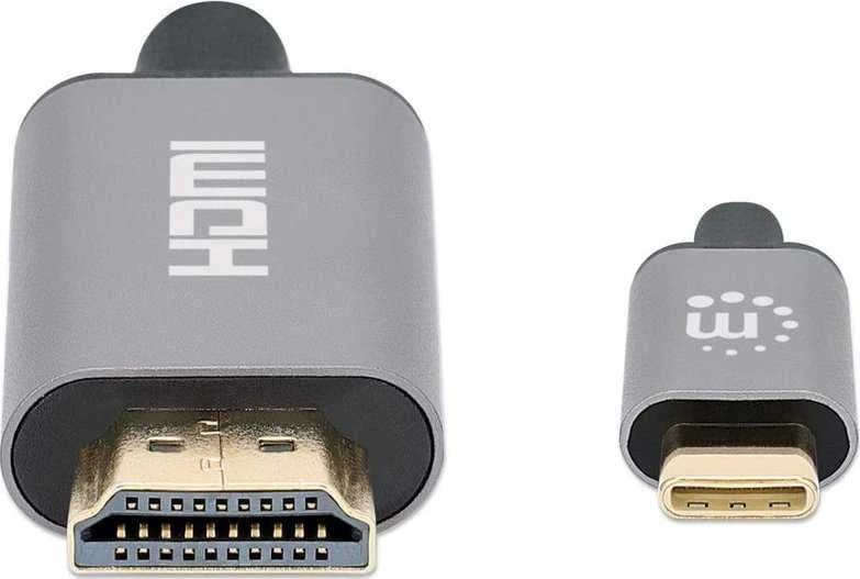 Kabelis USB Manhattan USB-C - HDMI 2 m Juodas (153607)