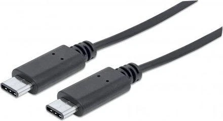 Kabelis USB Manhattan USB-C - USB-C 1 m Juodas (353526)