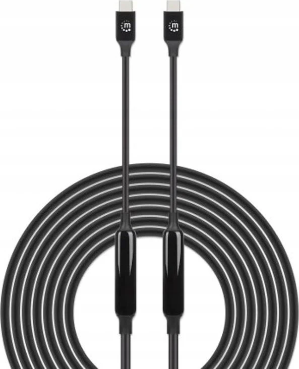 Kabelis USB Manhattan USB-C - USB-C 5 m Juodas (355971)