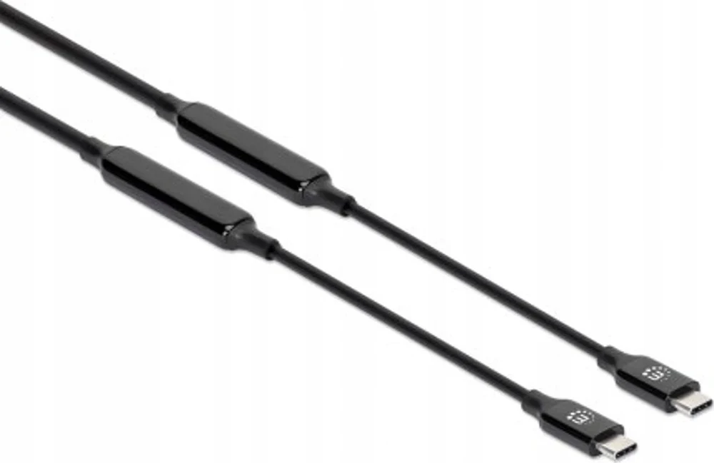 Kabelis USB Manhattan USB-C - USB-C 5 m Juodas (355971)
