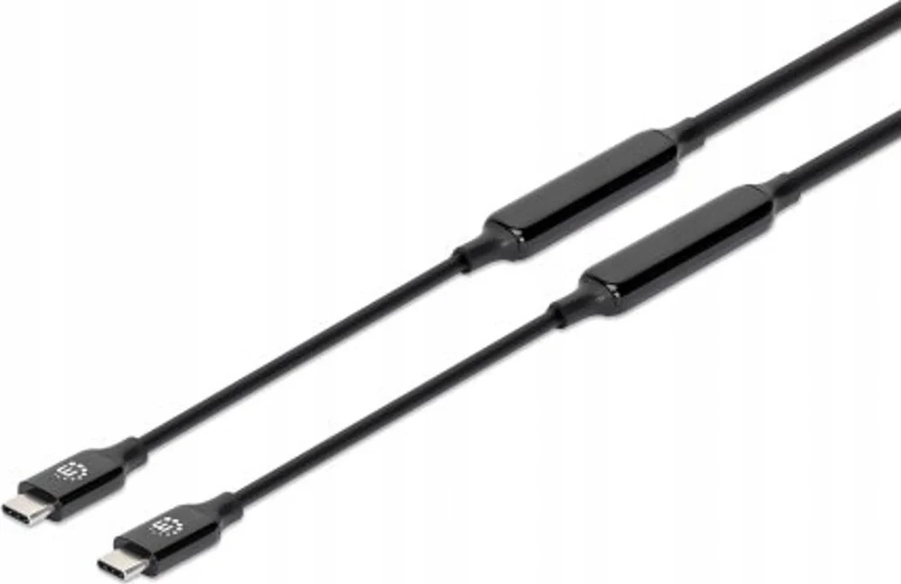Kabelis USB Manhattan USB-C - USB-C 5 m Juodas (355971)
