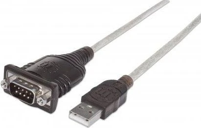 StarTech Manhattan 205153 kabelių sąsaja / invertavimo adapteris USB A Serial/COM/RS232/DB9 Juoda, Permatomas
