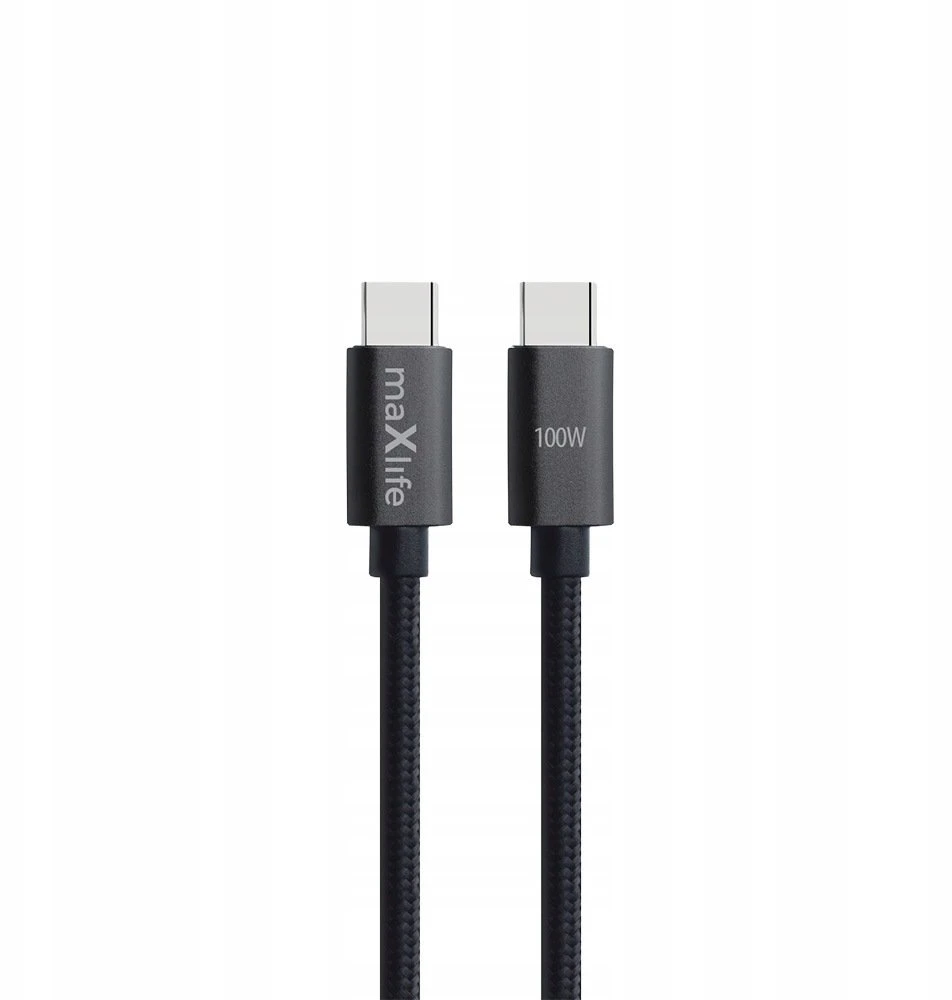 Telforceone Maxlife MXUC-12 cable USB-C - USB-C 3,0 m 100W juodas