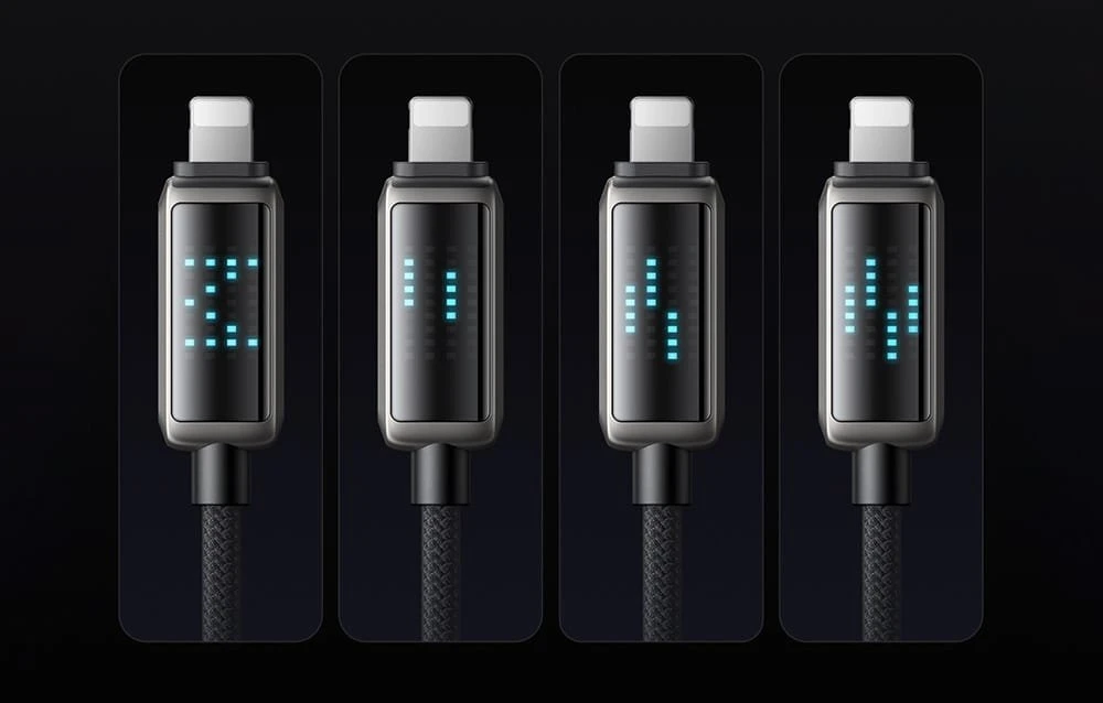 Mcdodo CA-2630 USB-C prie Lightning laidas, 36 W, LED ekranas, 1.2 m
