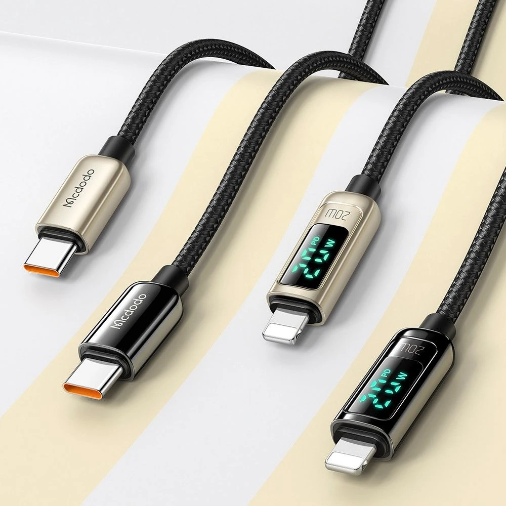 Mcdodo CA-8810 USB-C prie Lightning laidas, 36 W, 1.2 m (juodas)