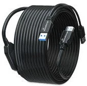 Kabelis USB MediaRange 2x USB-A - USB-A 10 m Juodas (MRCS243)