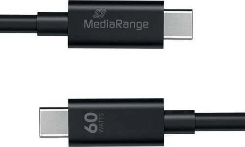 Kabelis USB MediaRange USB-C - USB-C 1.2 m Juodas (MRCS213)