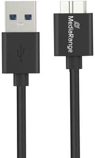 Kabelis USB MediaRange MRCS240 USB-A na Micro-B USB 3.2 Gen 1 1.8 m Juodas