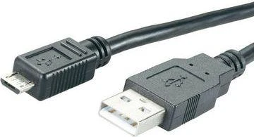 Kabelis USB MediaRange USB-A - microUSB 1.2 m Juodas (MRCS138)