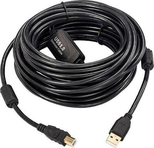 Kabelis USB MicroConnect USB-A - USB-B 10 m Juoda (USBAB10B-ACTIVE)