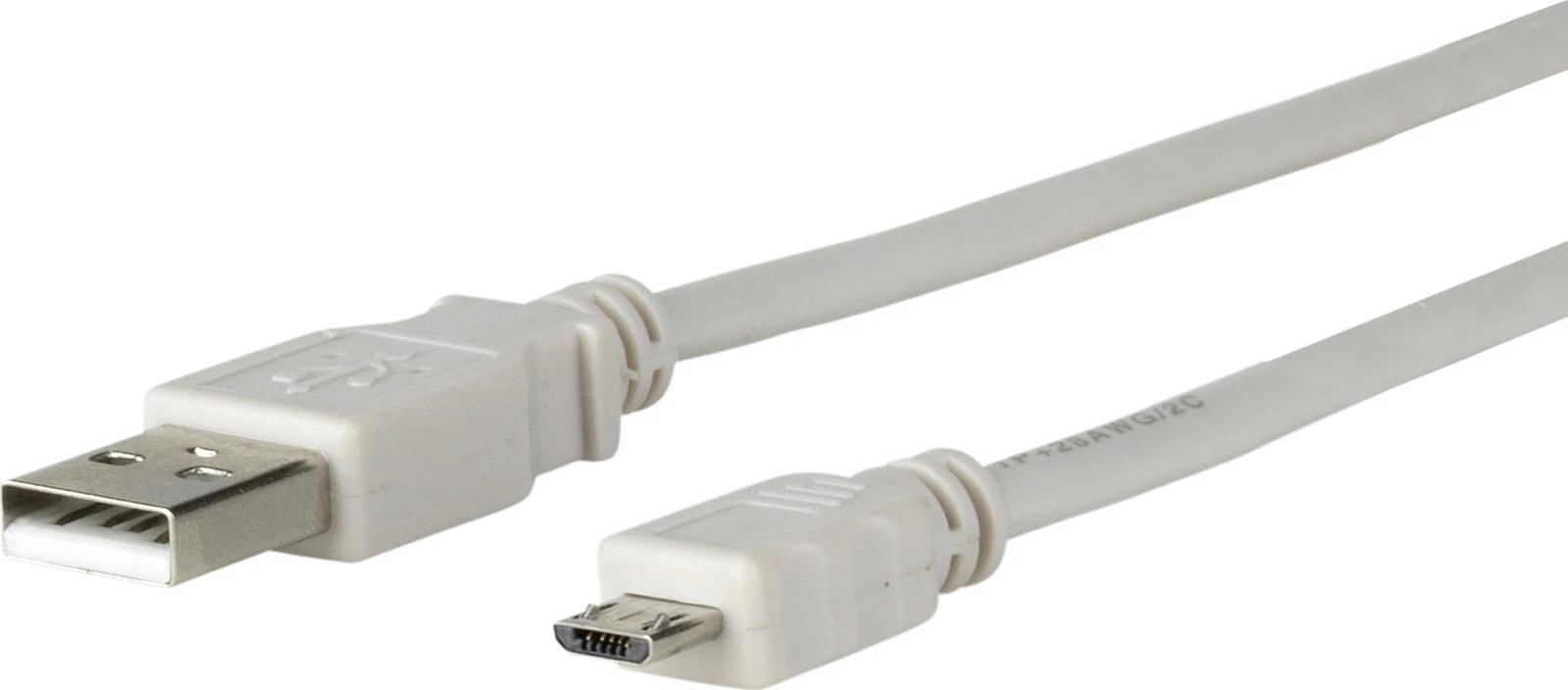 USB kabelis MicroConnect microUSB - USB-A 5 m Pilkas (USBMICRO5G)