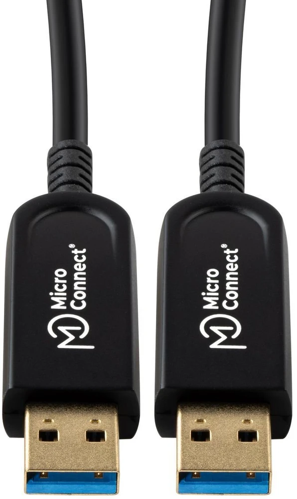 USB kabelis MicroConnect USB-A - USB-A 10 m Juodas (MC-USB3.0AA10BOP)