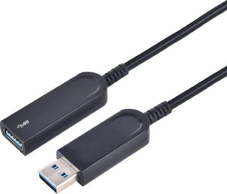 Kabelis USB MicroConnect USB-A - USB-A 20 m Juodas (USB3.0AAF20AOP)