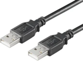 Kabelis USB MicroConnect USB-A - USB-A 1 m Juodas (USBAAF1B)