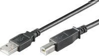 USB kabelis MicroConnect USB-A - USB-B 0,5 m Juodas (USBAB05B)