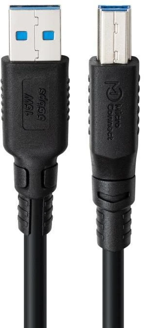 Kabelis USB MicroConnect USB-A - USB-B 2 m Juodas (ColorFlex USB 3.2 A-B Gen 1)