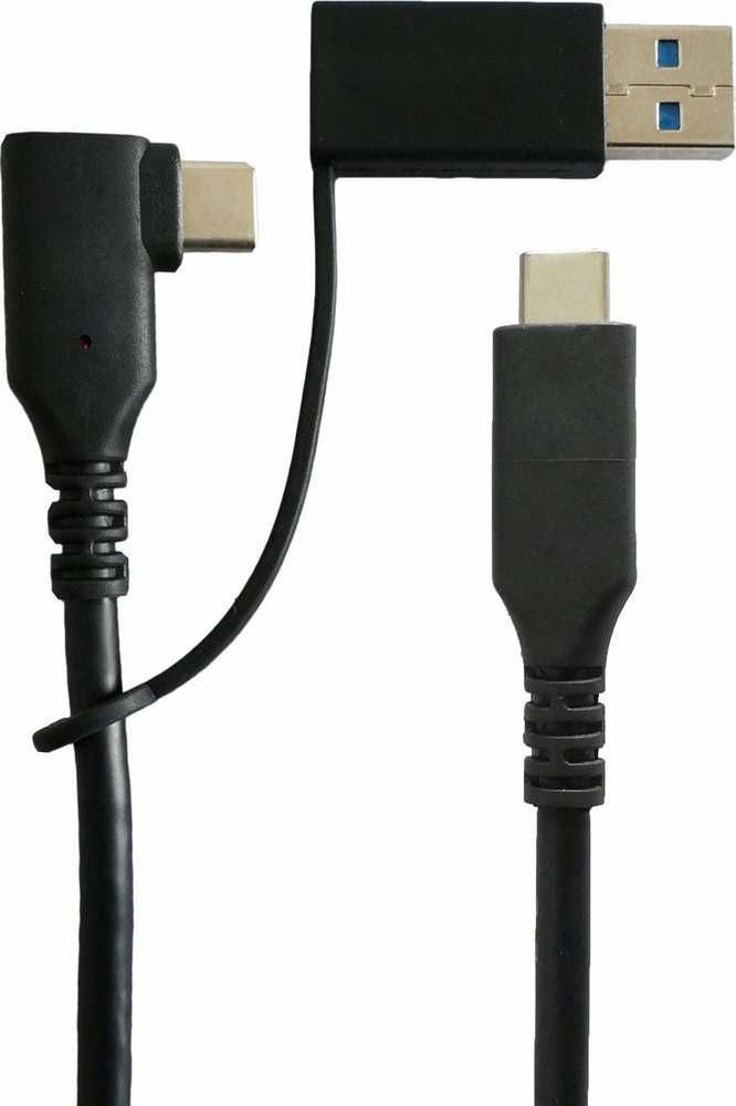 Kabelis USB MicroConnect USB-A + USB-C - USB-C 1 m Juodas (USB3.0, C kištukas kampinis ir A tipo)