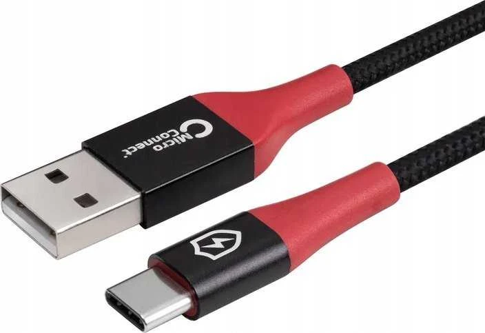 Kabelis USB MicroConnect USB-A - USB-C 1,5 m Juodas (Safe Charge USB-A to C Data)