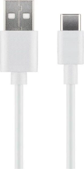 USB laidas MicroConnect USB-A - USB-C 2 m Balta (USB3.1CCHAR2W)