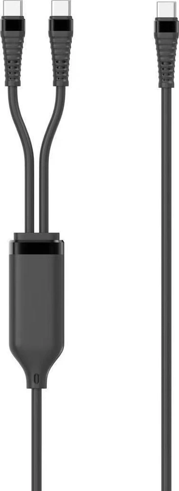 Kabelis USB MicroConnect USB-C - 2x USB-C 1.5 m Juodas (1-in-2 PD100W USB-C to)