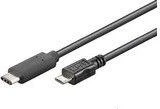 USB kabelis MicroConnect USB-C - mikroUSB 0,6 m juodasis (USB3.1CAMIB3.06)