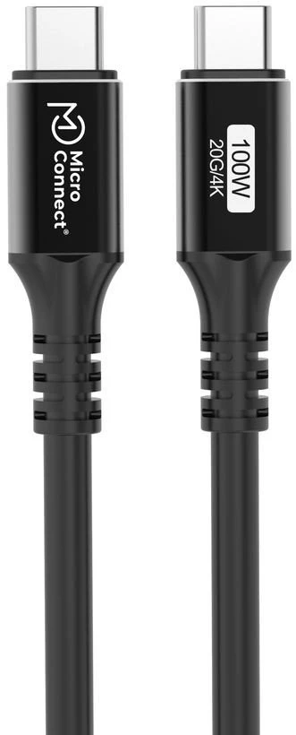 Kabelis USB MicroConnect USB-C - USB-C 0.25 m Juodas (USB3.2CC025)